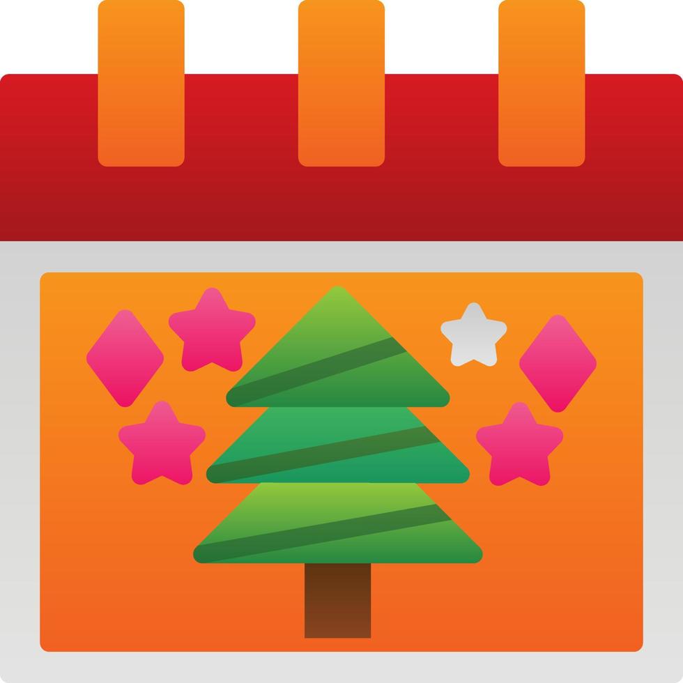 Christmas Tree Vector Icon Design