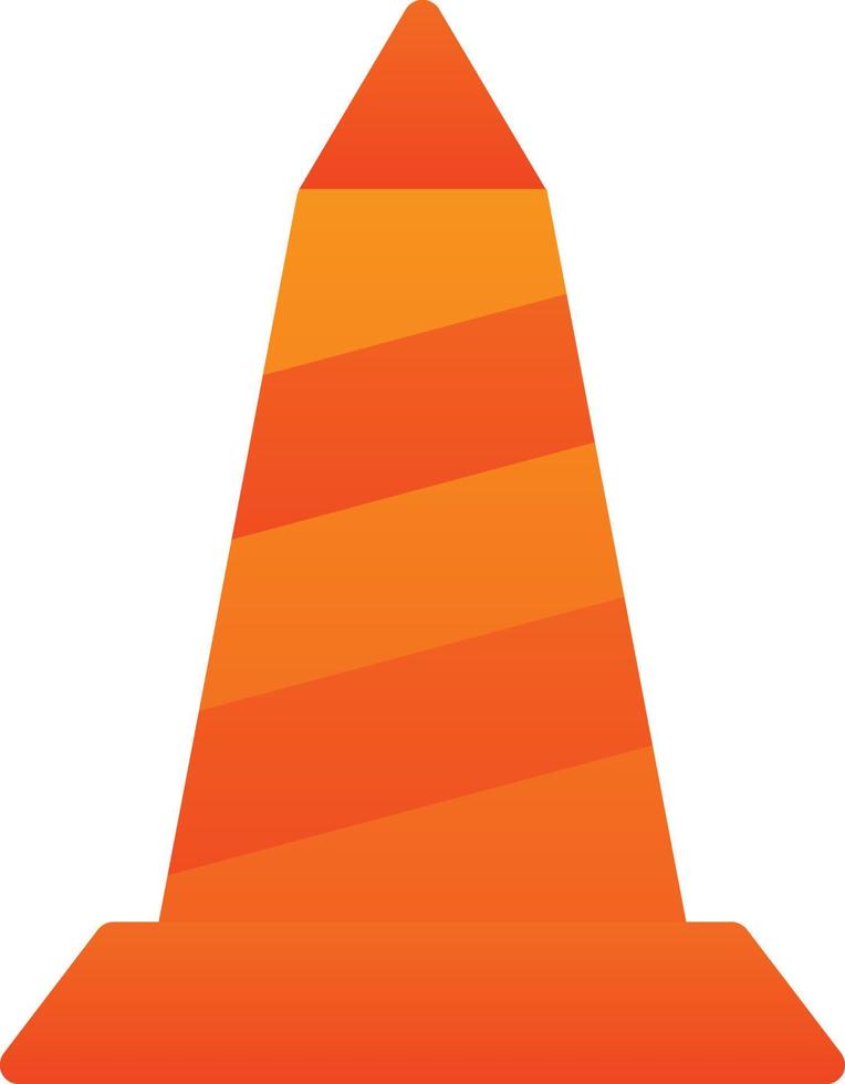 Traffic Cone Vector Icon Design