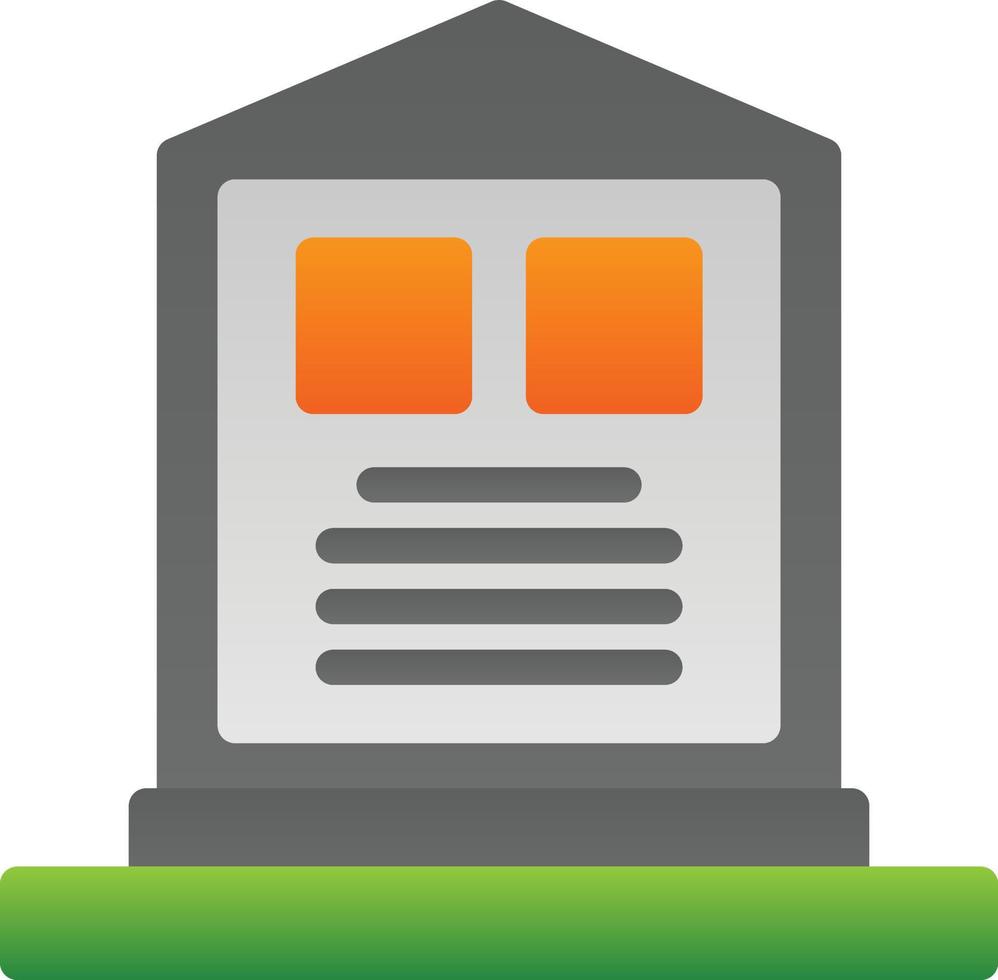 Cemetery Vector Icon Design