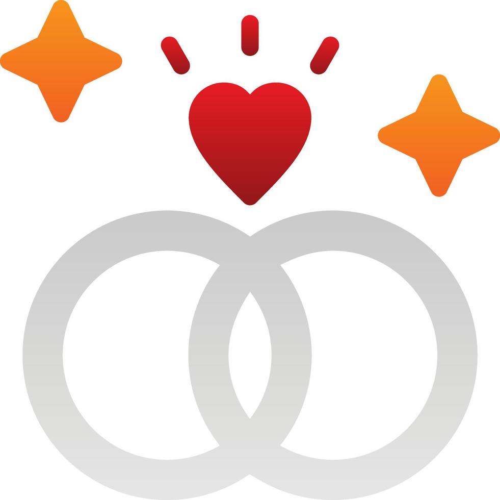 Wedding Rings Vector Icon Design