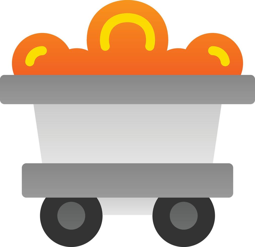 Mining Cart Vector Icon Design