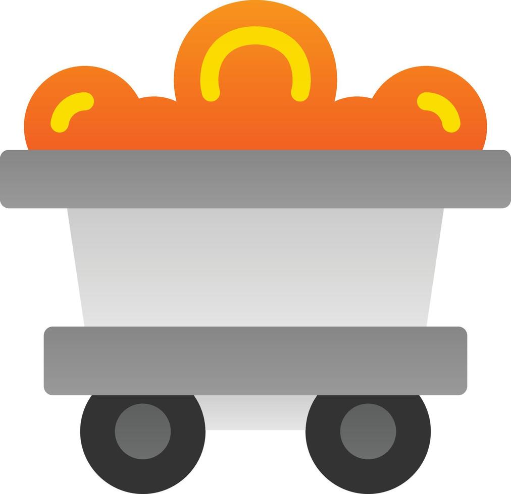 Mining Cart Vector Icon Design