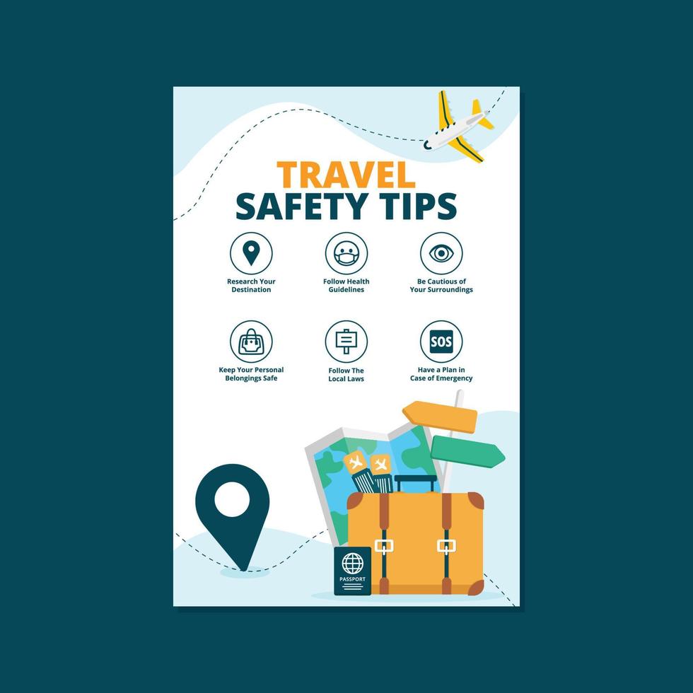 Travelling Safety Poster vector