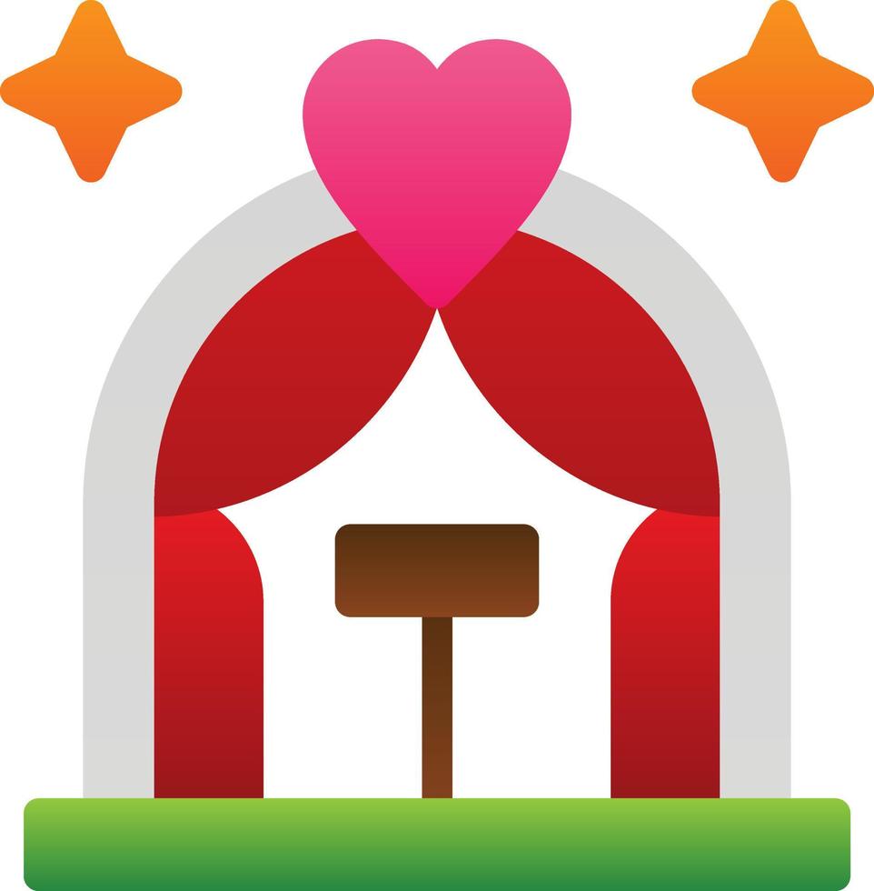 diseño de icono de vector de arco de boda