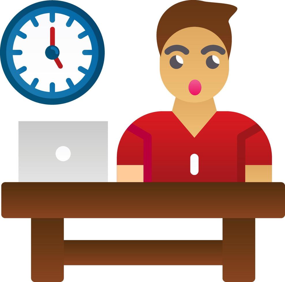 Work Time Vector Icon Design