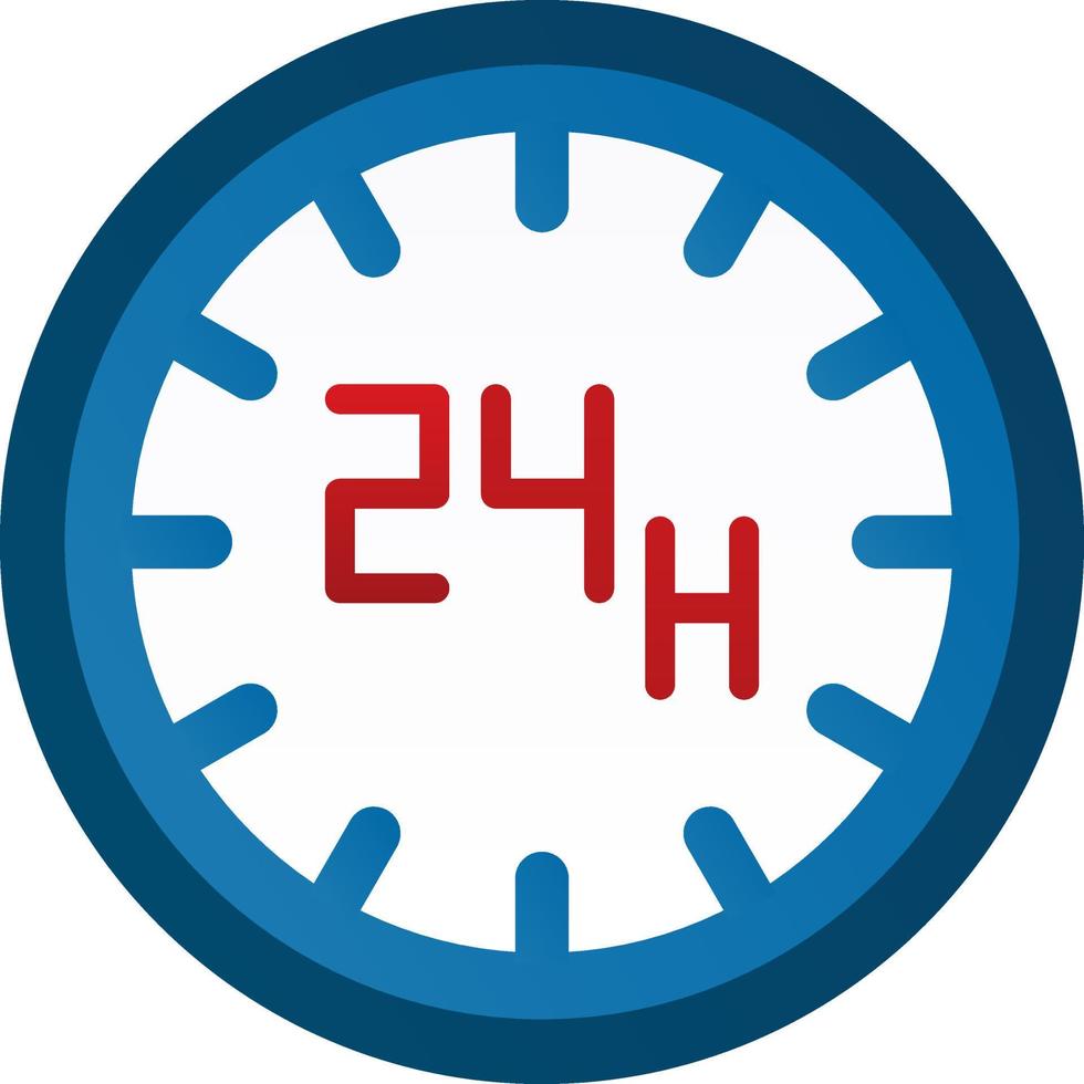 24 Hours Vector Icon Design