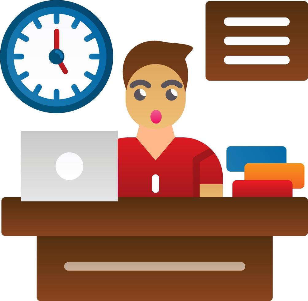 Office TIme Vector Icon Design