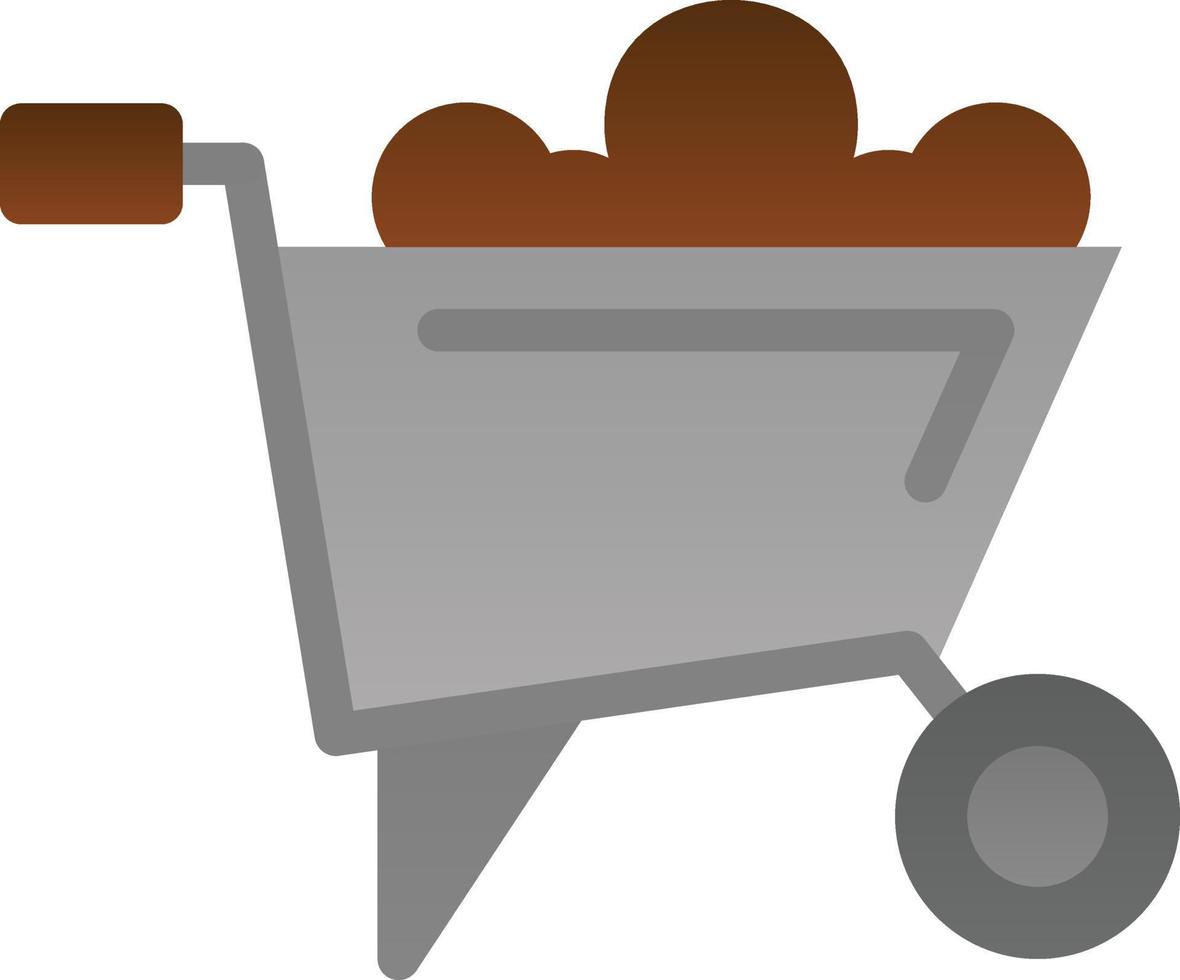 Wheelbarrow Vector Icon Design