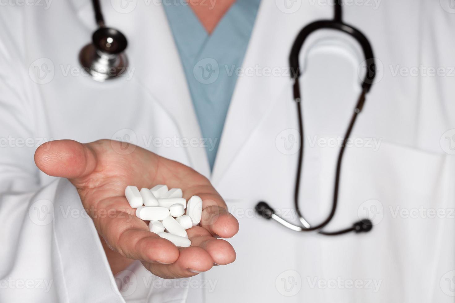 Male Doctor Abstract with Pills photo