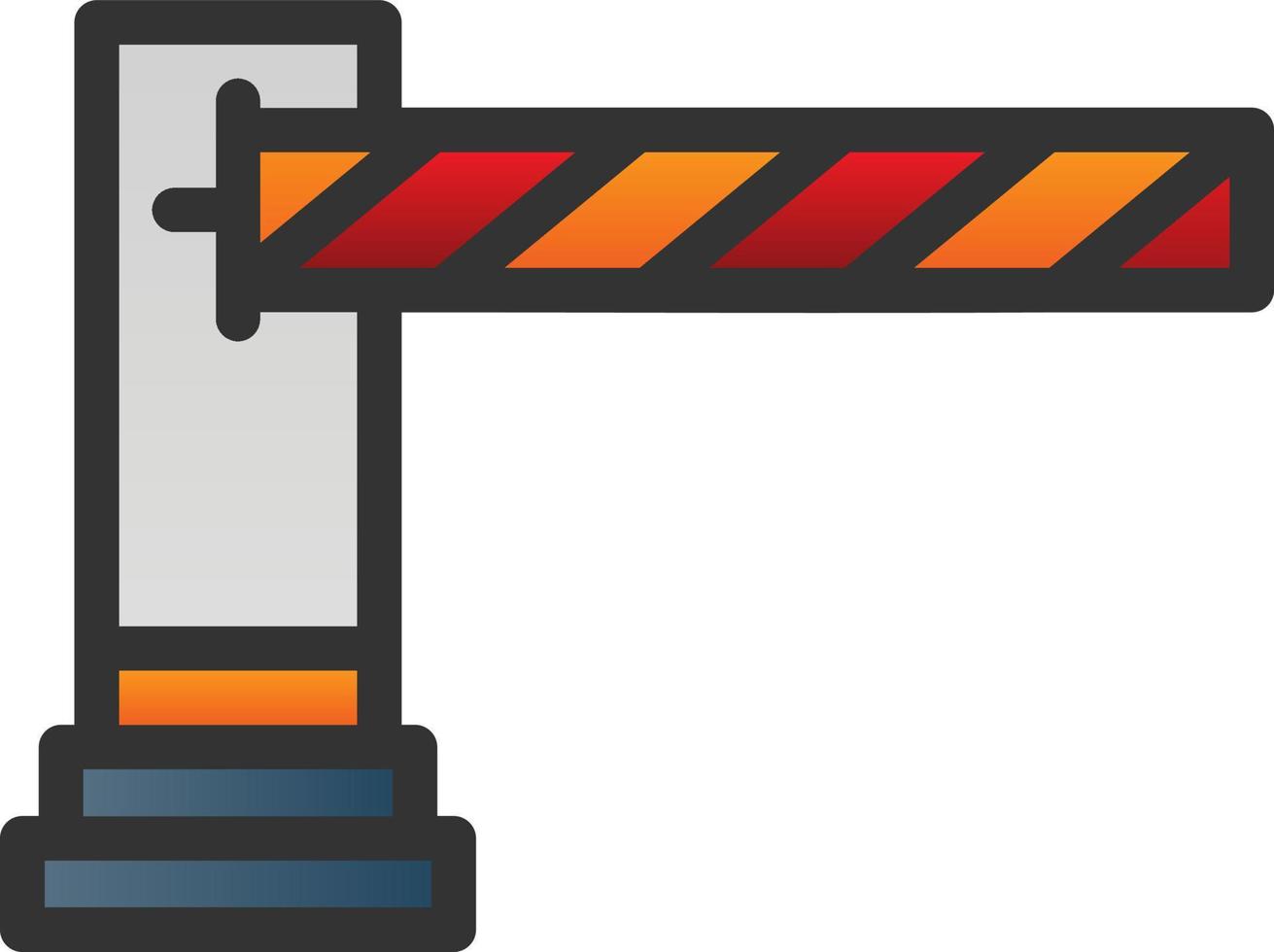 Parking Barrier Vector Icon Design
