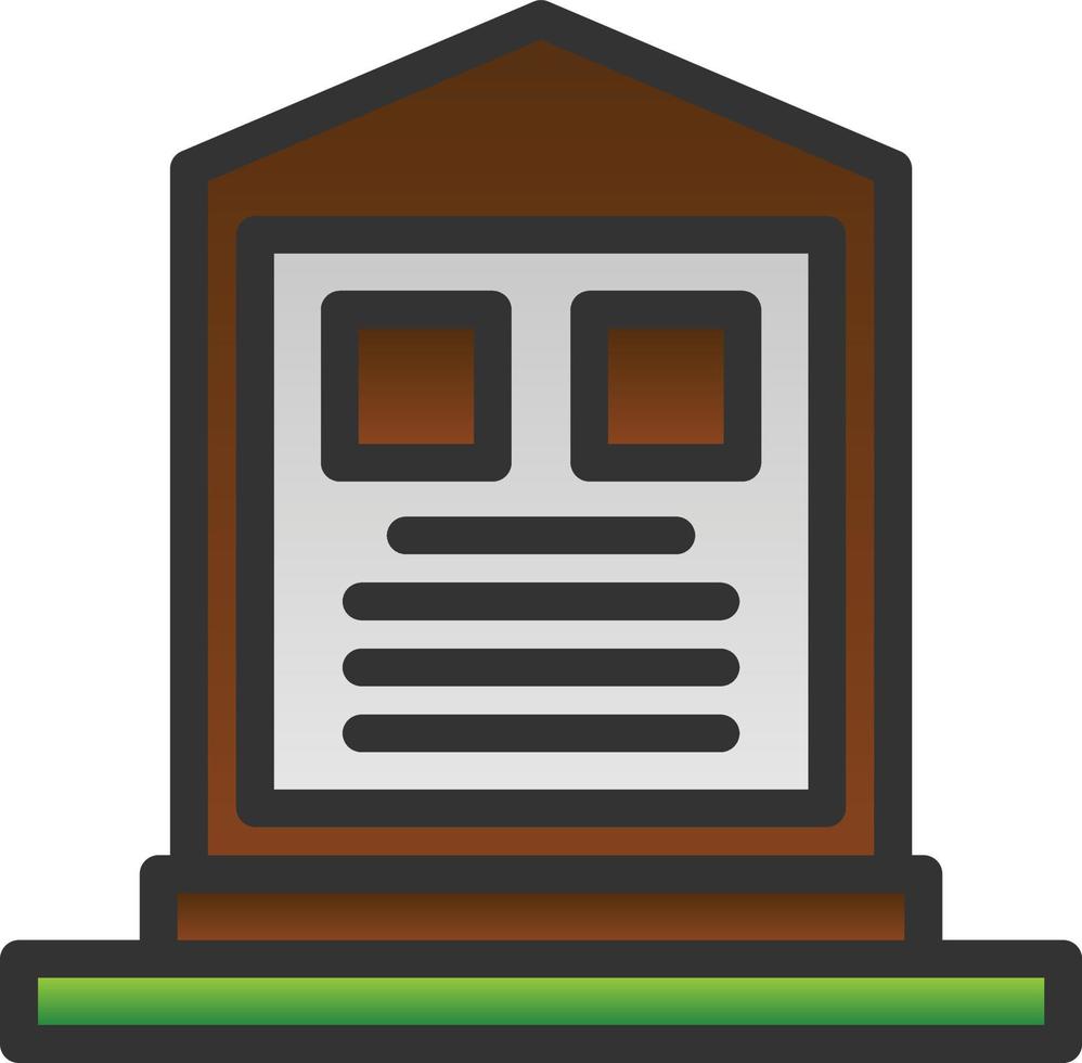 Cemetery Vector Icon Design