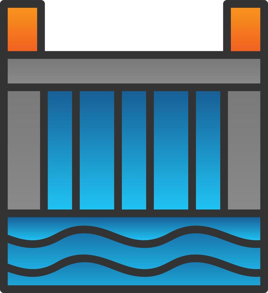 Hydro Power Plant Vector Icon Design