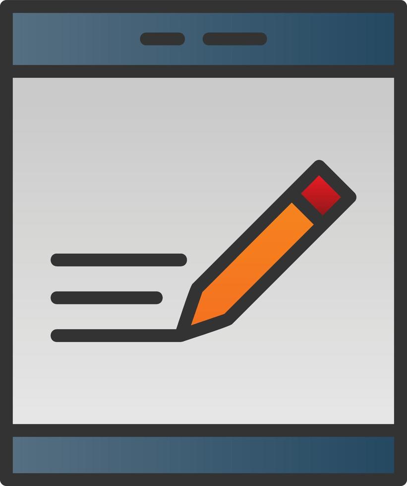 Pen Tablet Vector Icon Design