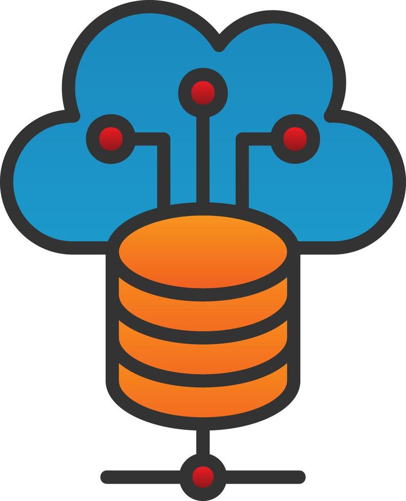 Cloud Storage Vector Icon Design