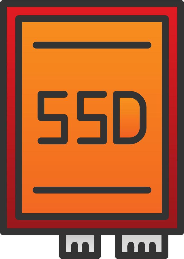 Ssd card Vector Icon Design