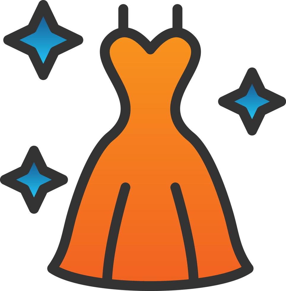 diseño de icono de vector de vestido de novia