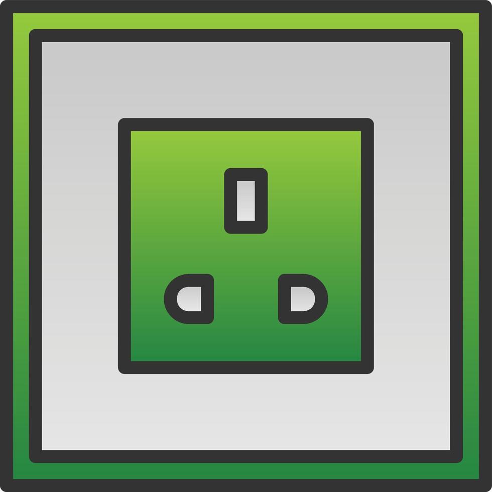 Power Socket Vector Icon Design