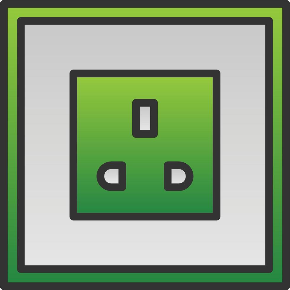 Power Socket Vector Icon Design