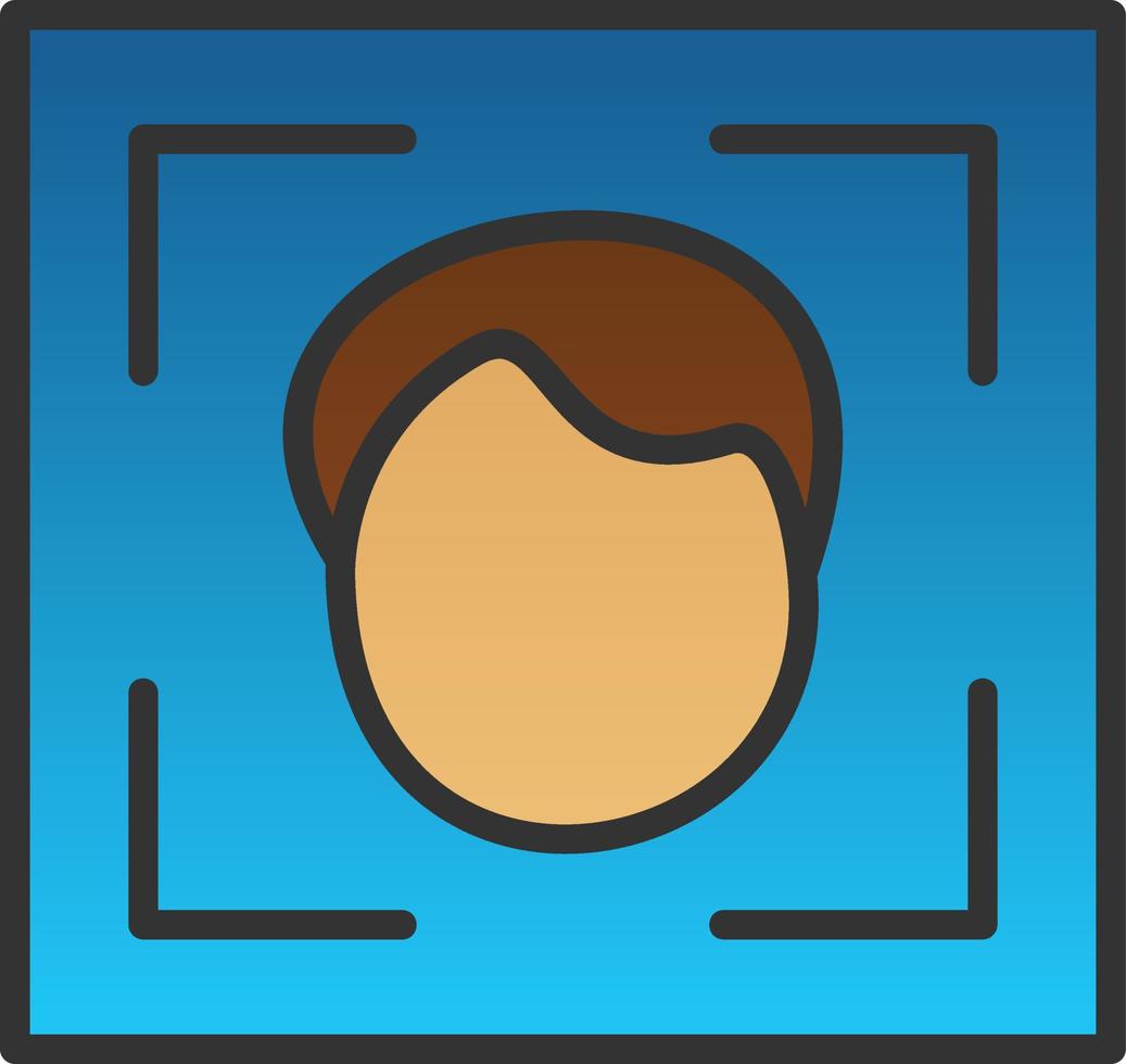 Face Scanner Vector Icon Design