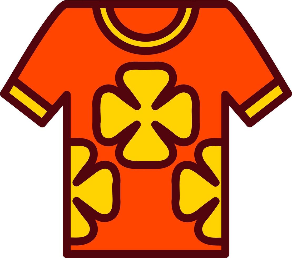 icono de vector de camisa hawaiana