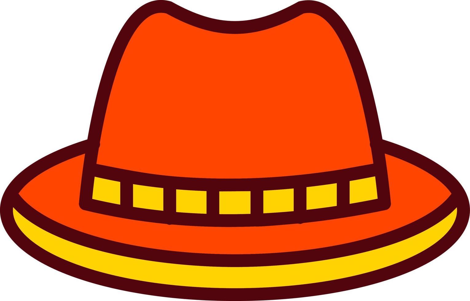icono de vector de sombrero de fieltro