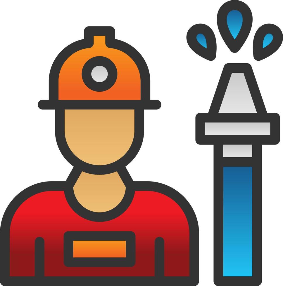 Fireman Vector Icon Design