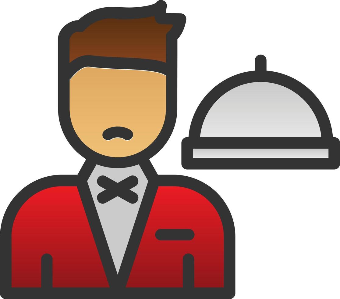 Waiter Vector Icon Design