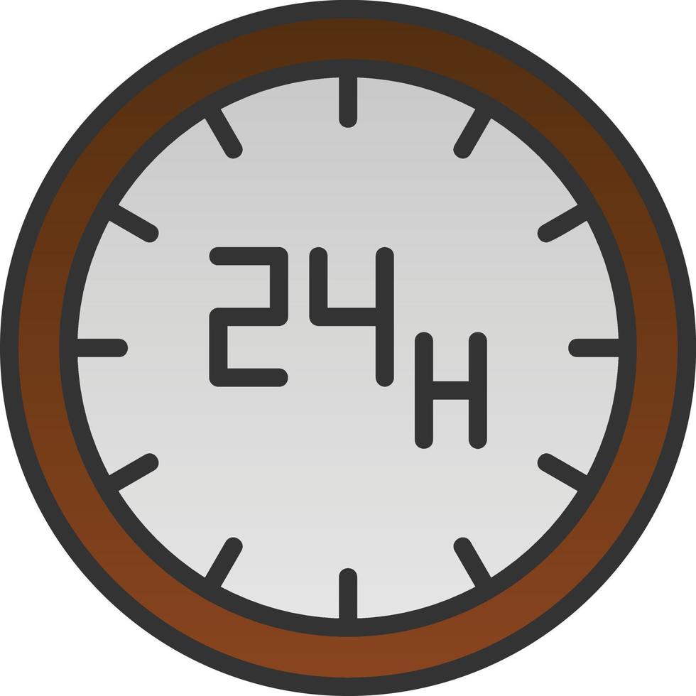 24 Hours Vector Icon Design
