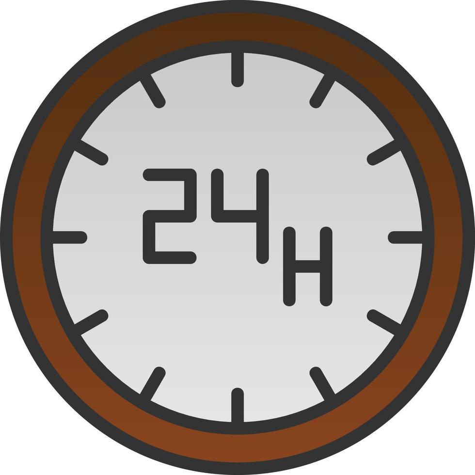 Diseño de icono de vector de 24 horas