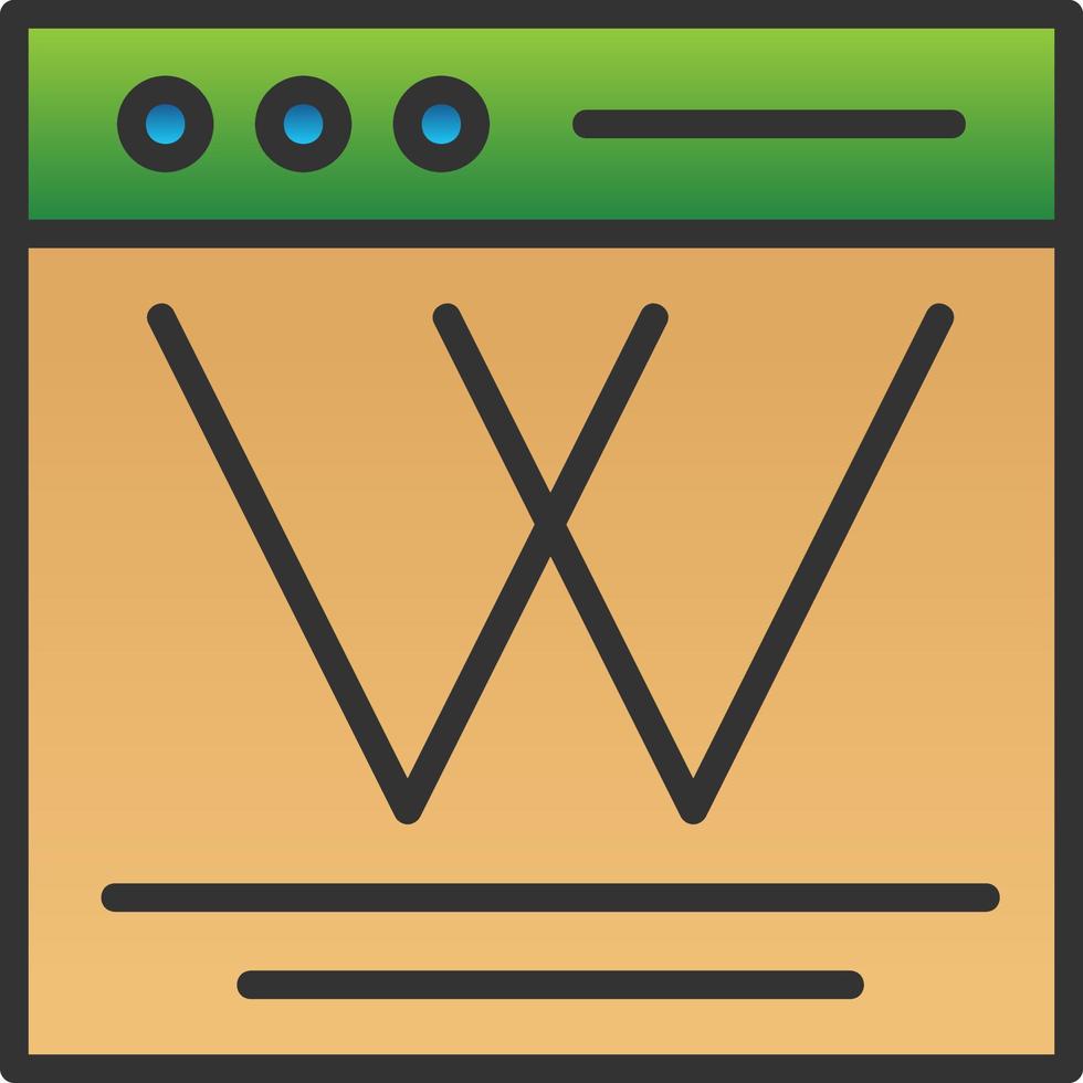 diseño de icono de vector wiki