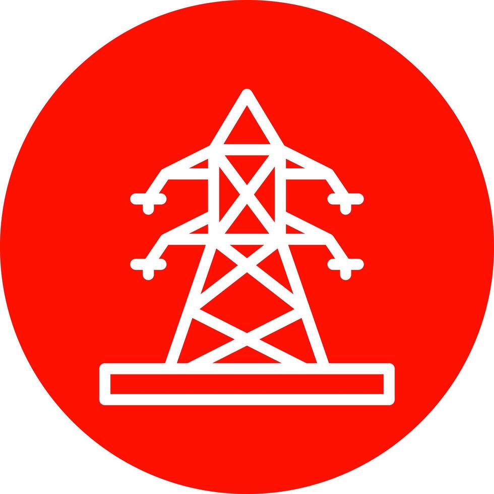 Electric Pole Vector Icon Design