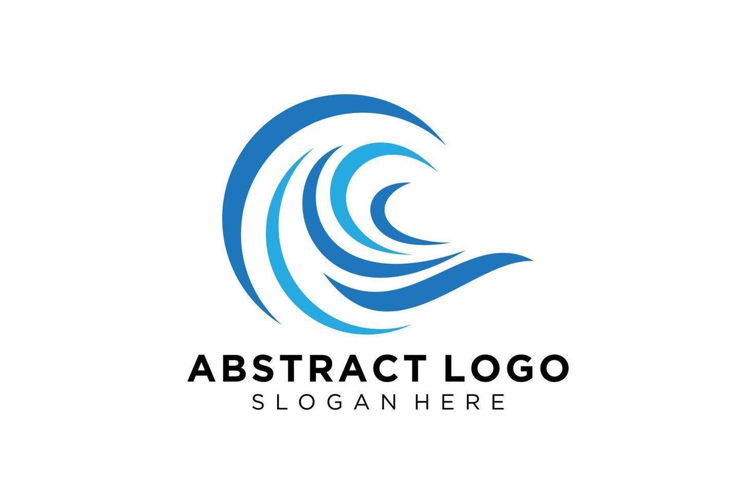 Abstract water wave splash logo symbol and icon design. vector