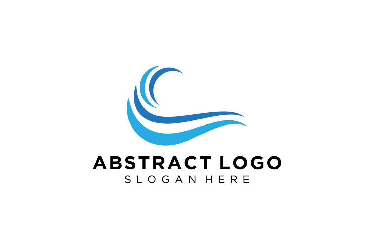 diseño de icono y símbolo de logotipo de salpicadura de onda de agua abstracta. vector