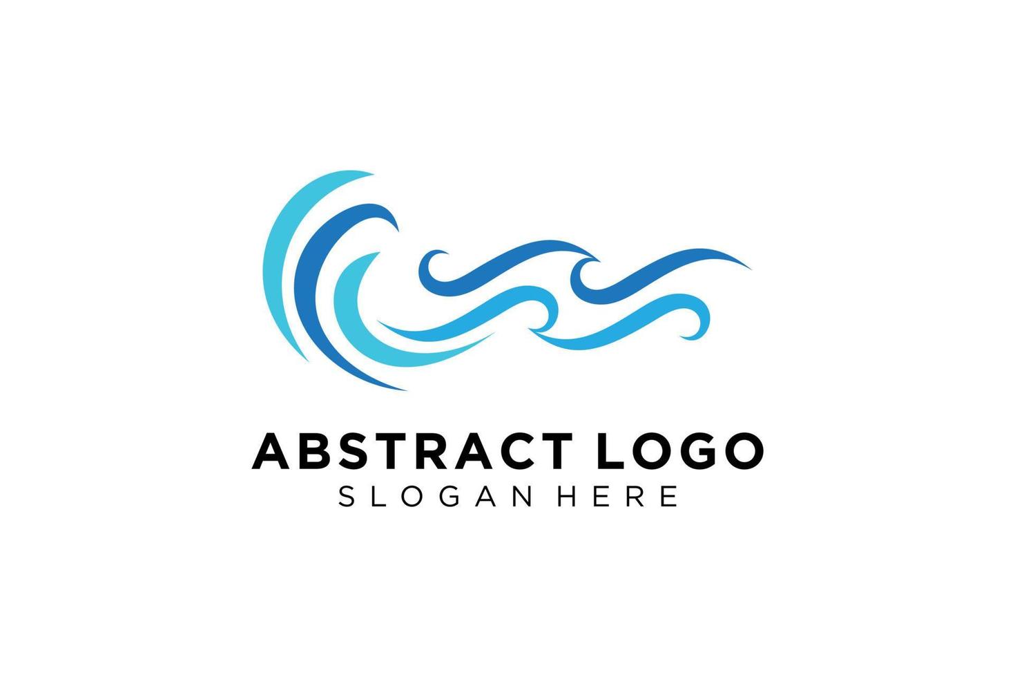 diseño de icono y símbolo de logotipo de salpicadura de onda de agua abstracta. vector