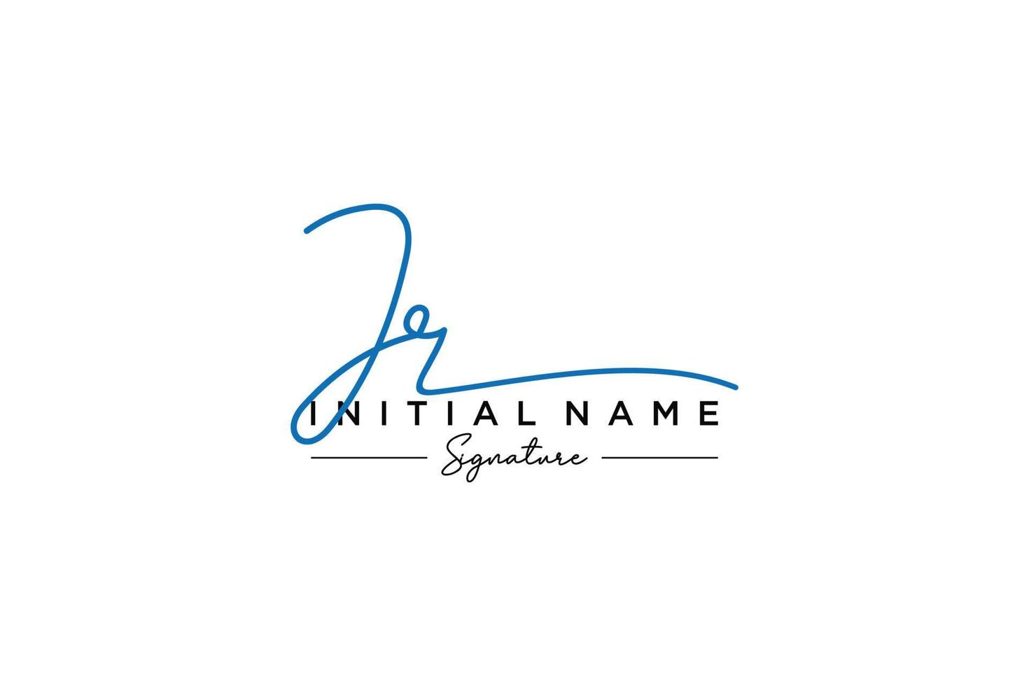 Initial JR signature logo template vector. Hand drawn Calligraphy lettering Vector illustration.