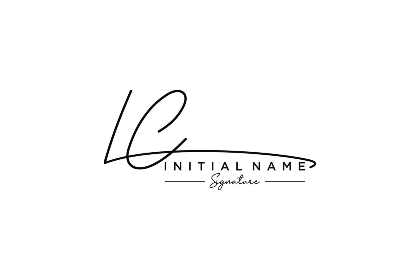 Initial LC signature logo template vector. Hand drawn Calligraphy lettering Vector illustration.