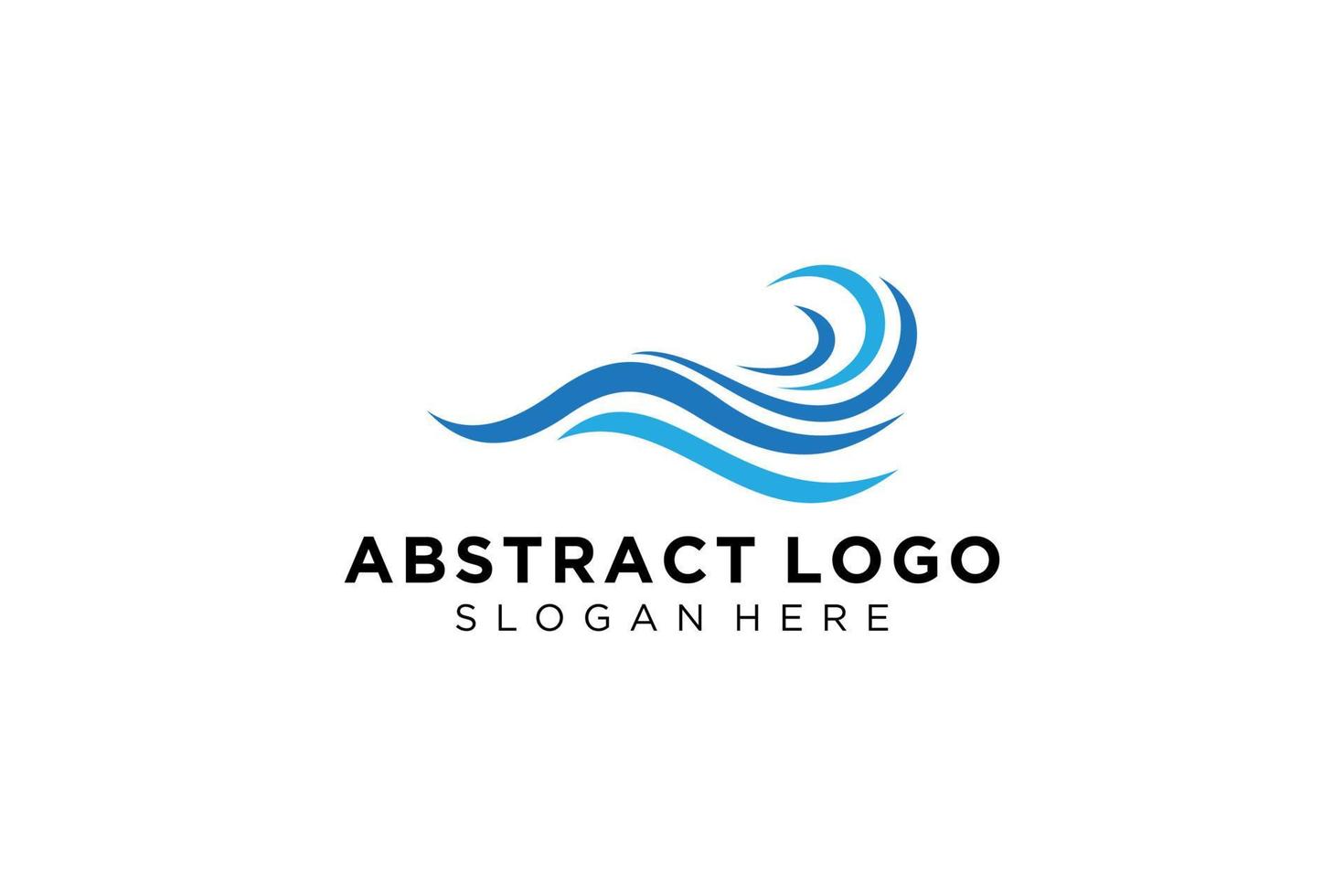 diseño de icono y símbolo de logotipo de salpicadura de onda de agua abstracta. vector