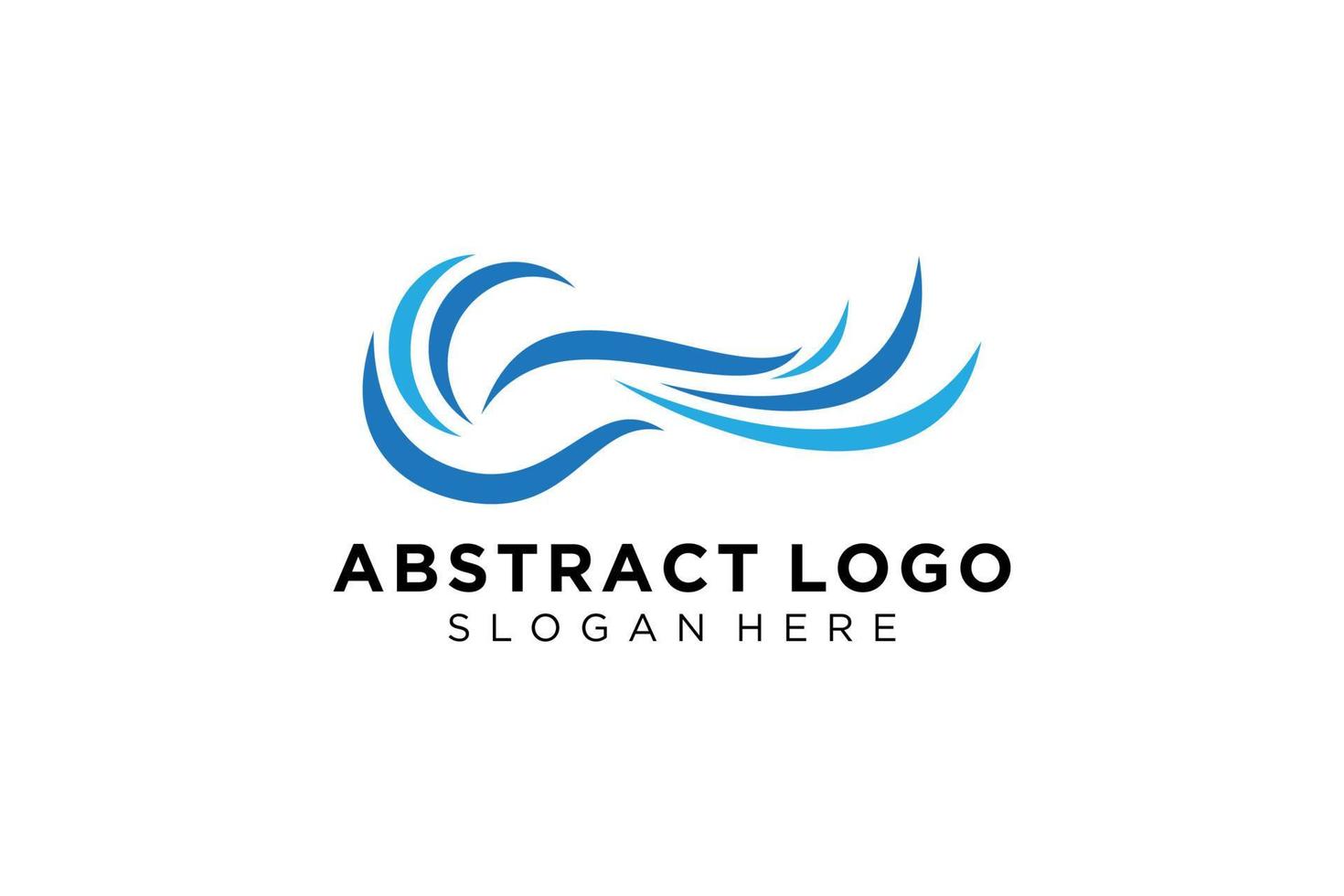 Abstract water wave splash logo symbol and icon design. vector