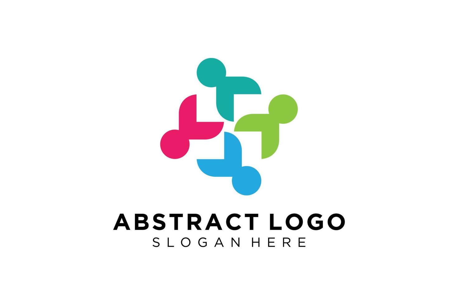 colección de logotipos de personas y familias abstractas vectoriales, iconos de personas, plantilla de logotipo de salud, símbolo de cuidado. vector