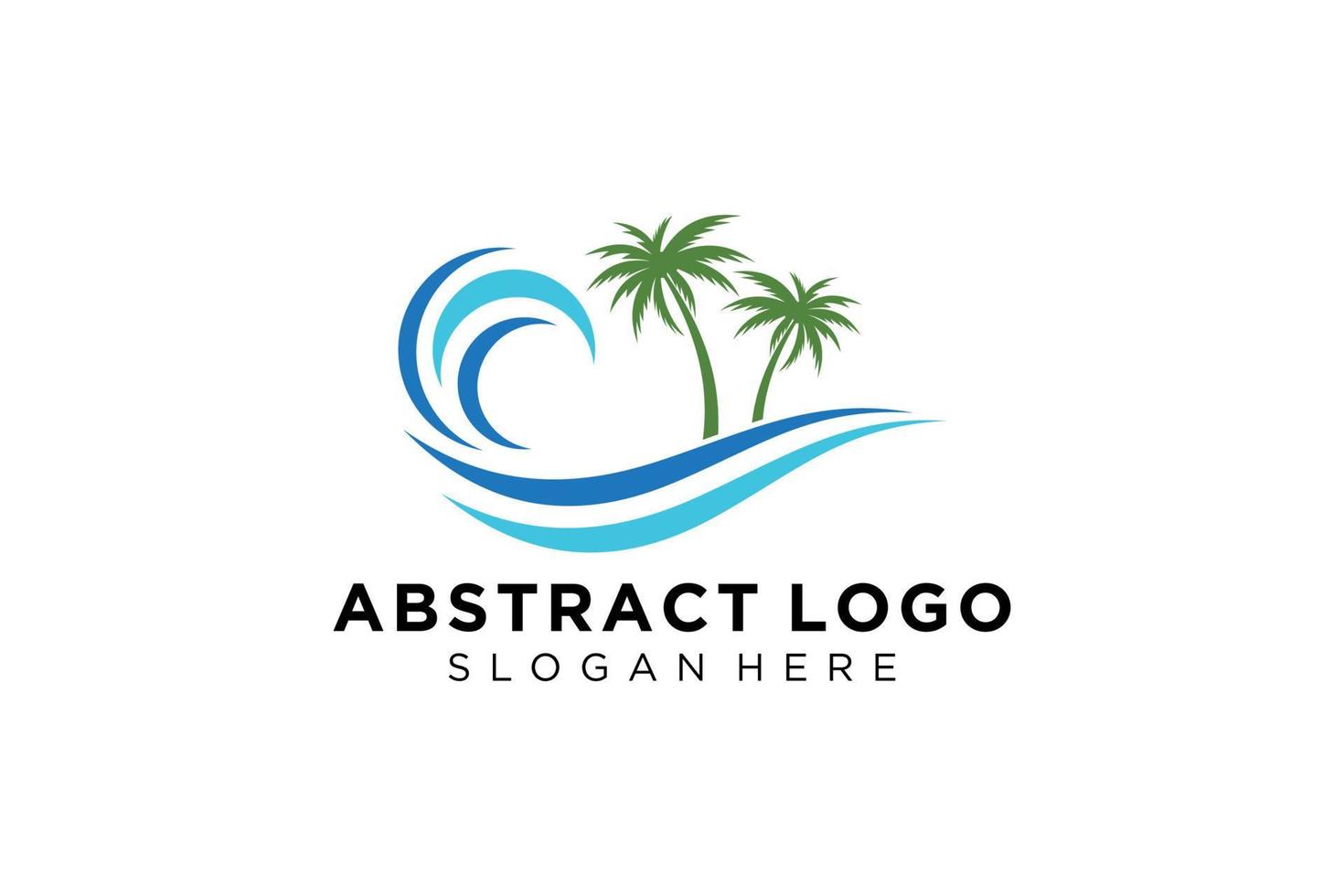 Abstract water wave splash logo symbol and icon design. vector