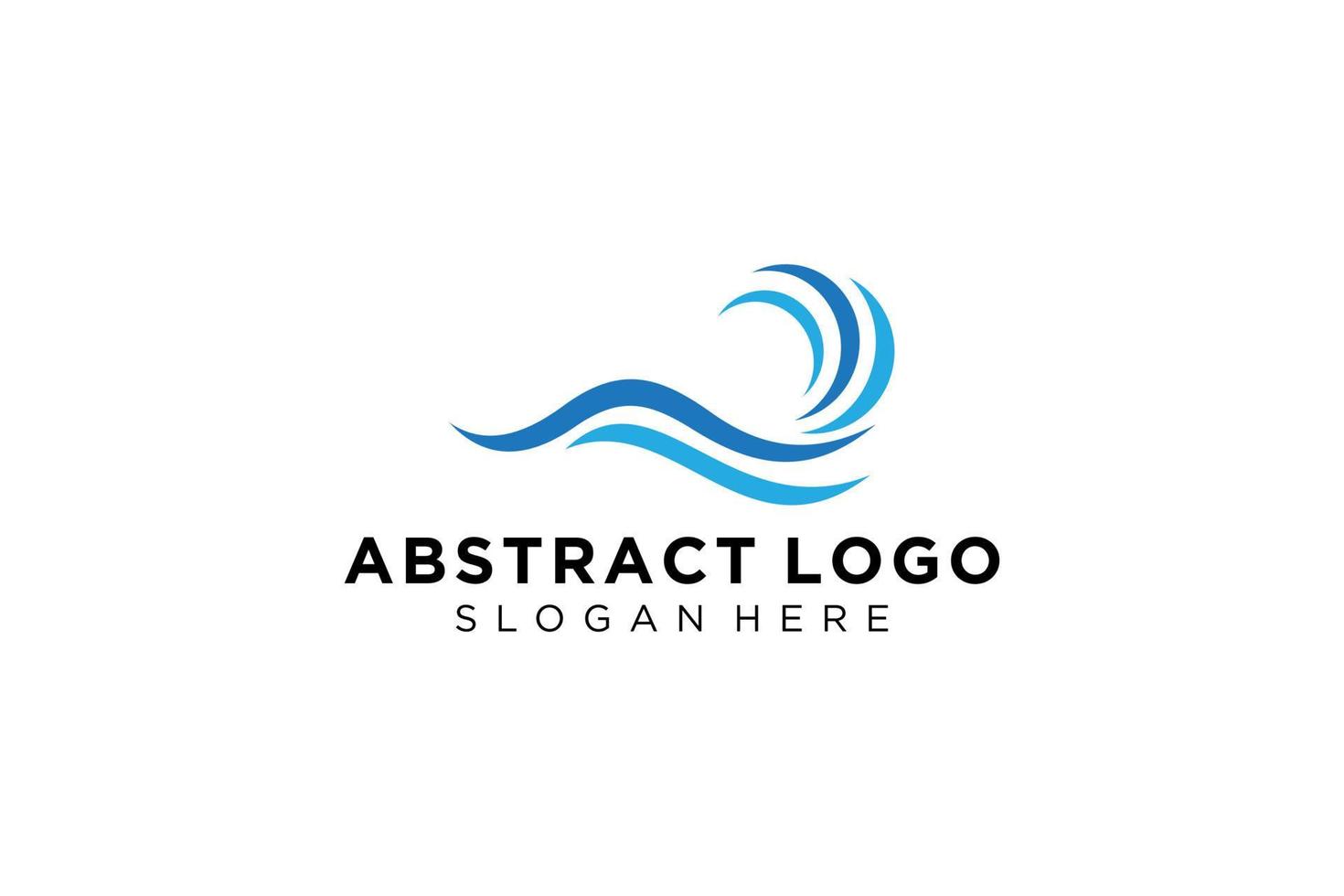 diseño de icono y símbolo de logotipo de salpicadura de onda de agua abstracta. vector