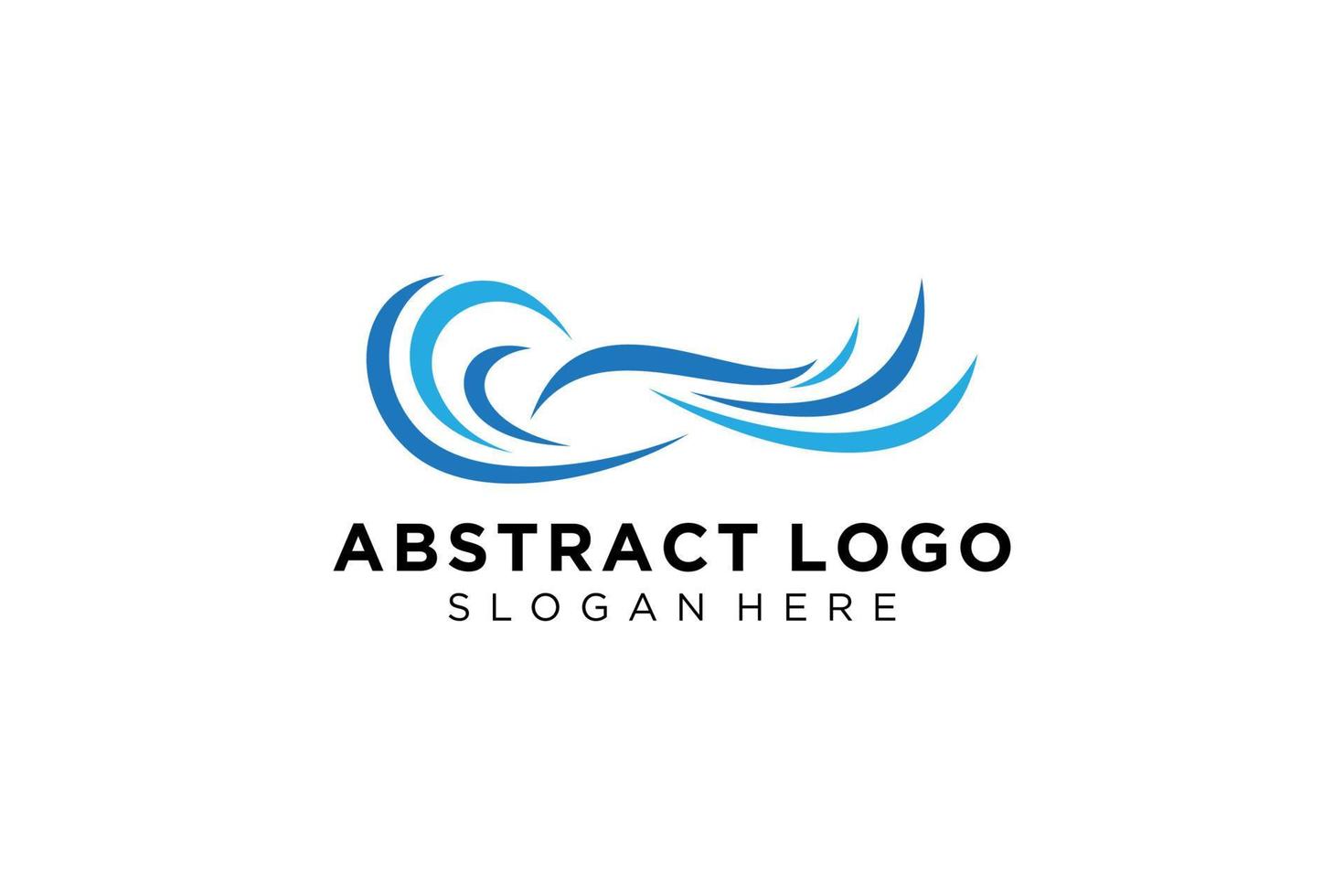 Abstract water wave splash logo symbol and icon design. vector