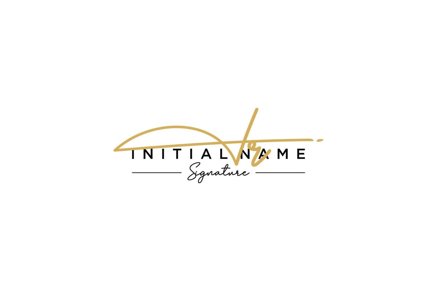 Initial IR signature logo template vector. Hand drawn Calligraphy lettering Vector illustration.