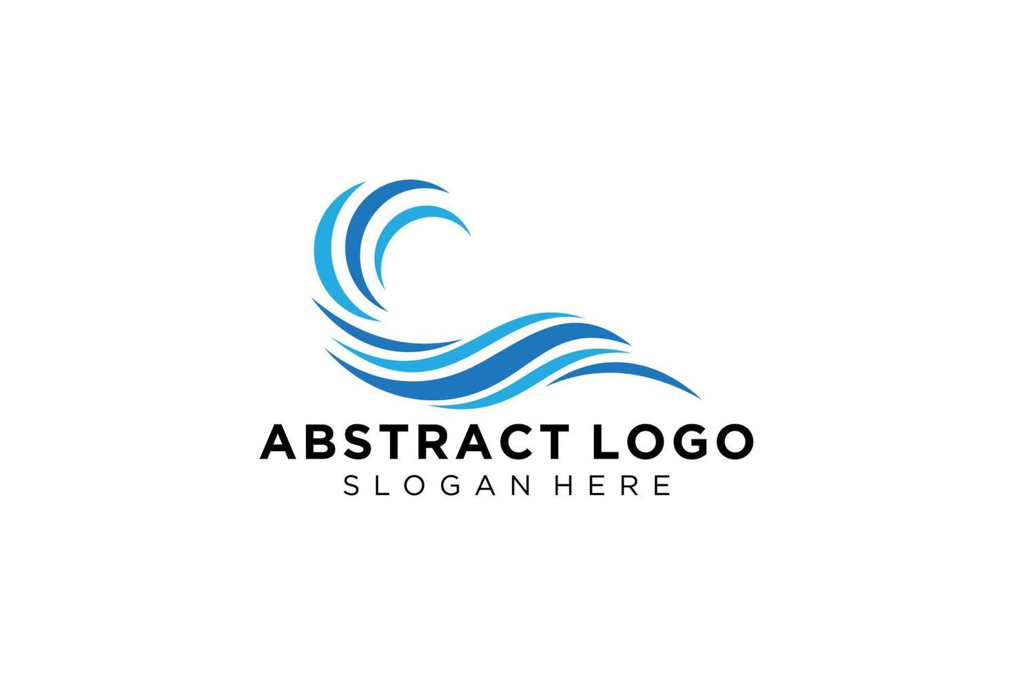 diseño de icono y símbolo de logotipo de salpicadura de onda de agua abstracta. vector