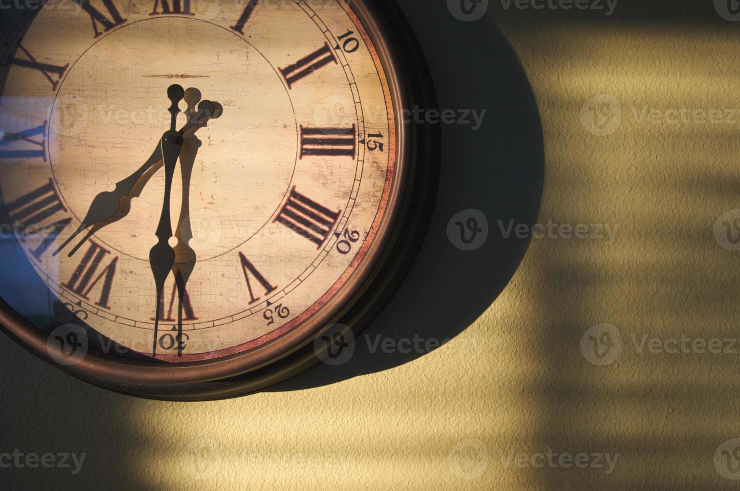 Antique Clock On Wall photo