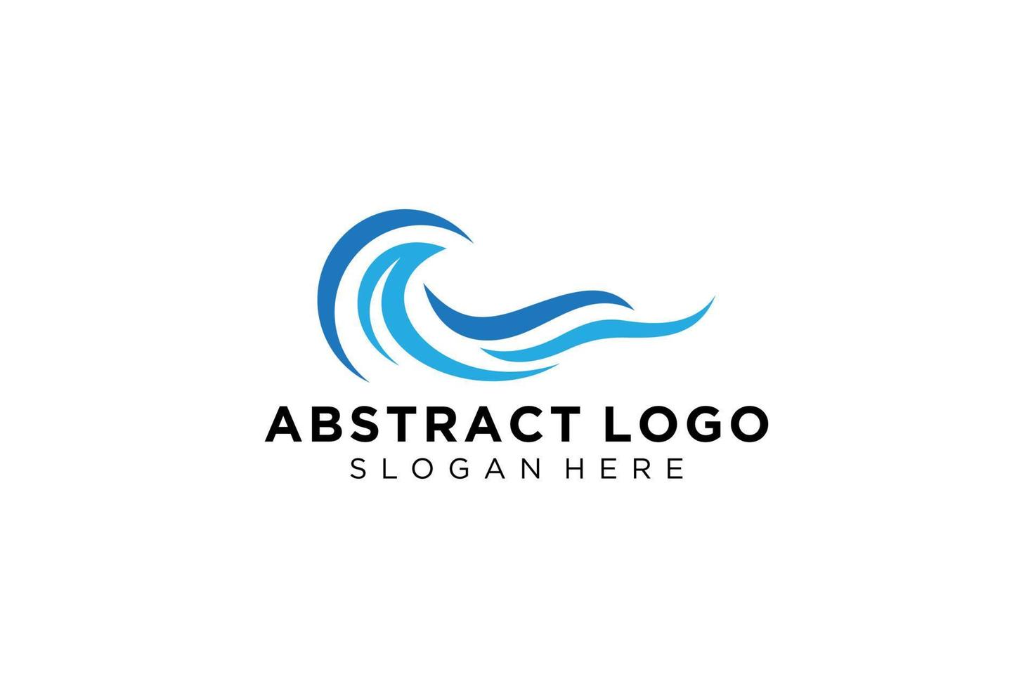 diseño de icono y símbolo de logotipo de salpicadura de onda de agua abstracta. vector