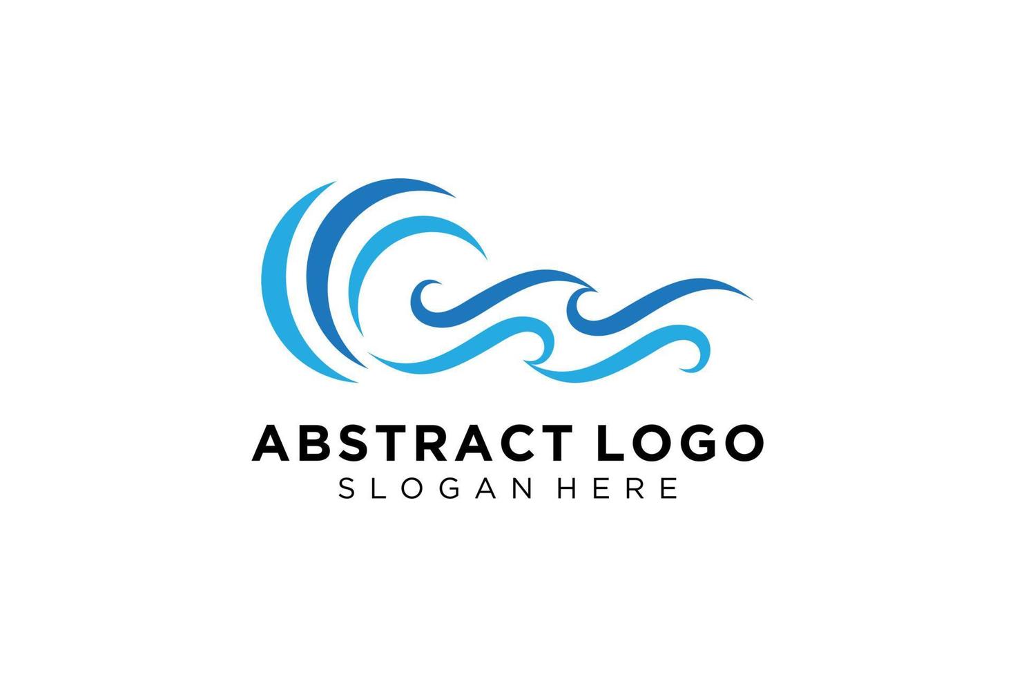 Abstract water wave splash logo symbol and icon design. vector