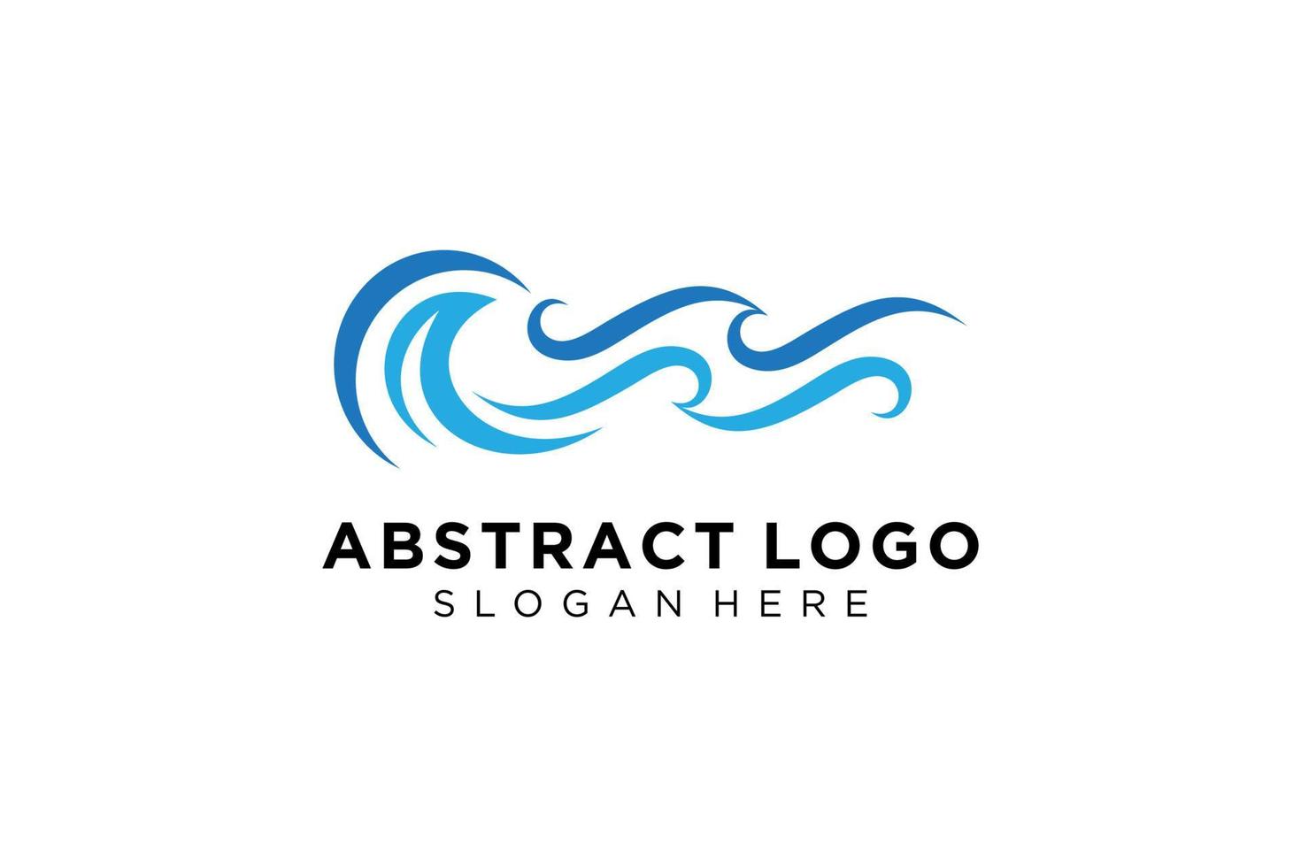 Abstract water wave splash logo symbol and icon design. vector