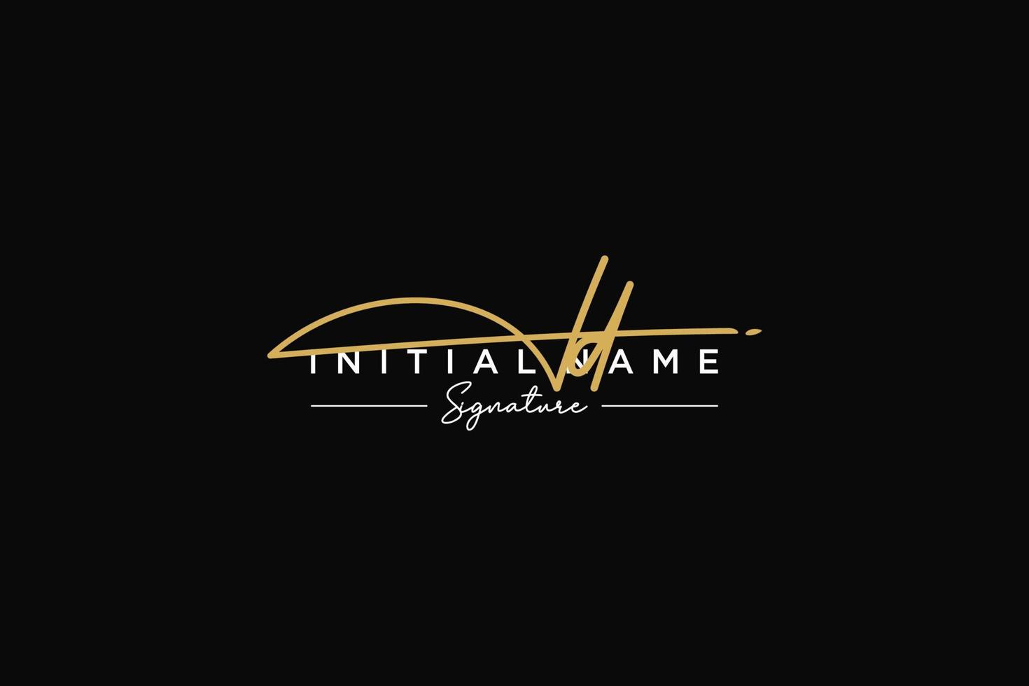 Initial ID signature logo template vector. Hand drawn Calligraphy lettering Vector illustration.