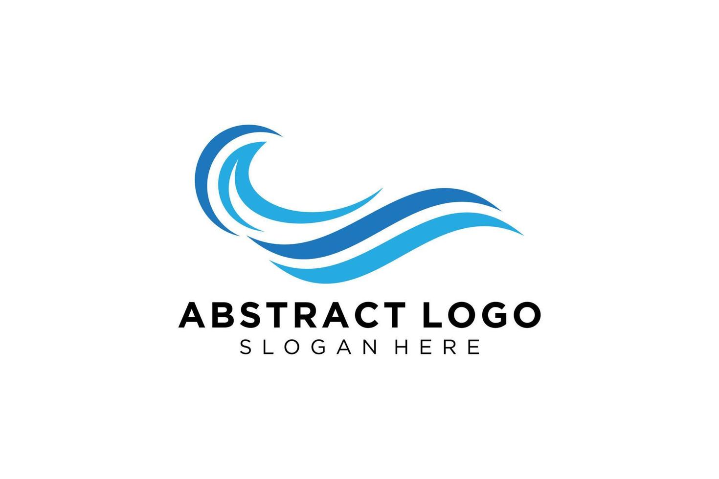 diseño de icono y símbolo de logotipo de salpicadura de onda de agua abstracta. vector